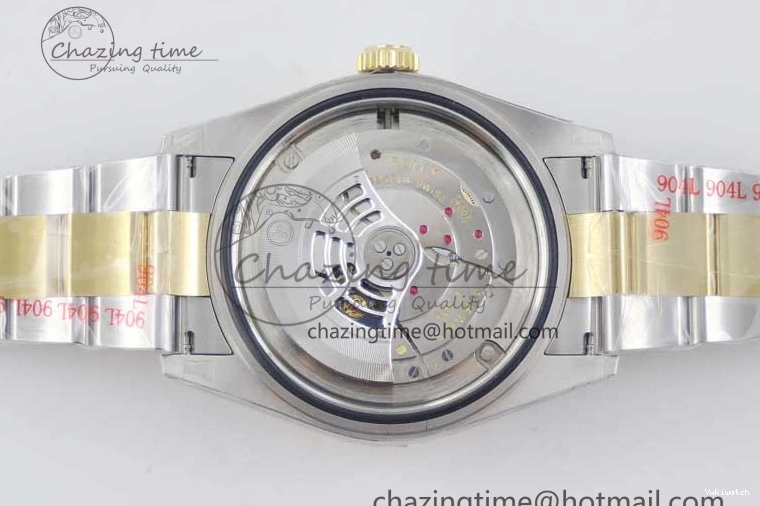 YG Asian SS Dial Edition Sky-Dweller Best 23J to 904L 1:1 Noob White on Bracelet 9001 SS YG 0301